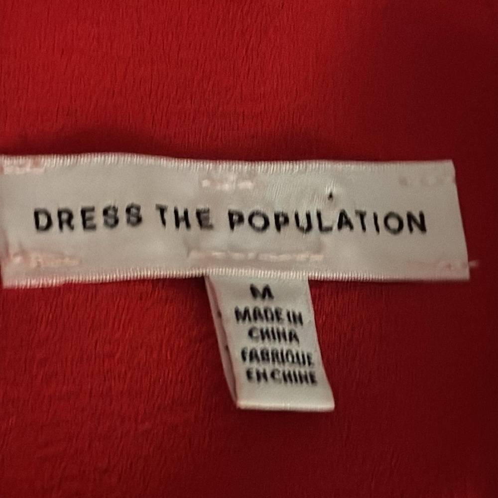 Dress the Population Tiff One Shoulder Mini Dress M Rouge Red Party Wedding - Picture 12 of 13